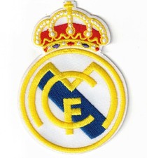 Patch Real Madrid Futbol logo squadra calcio ricamato 3 pollici ferro/cucito