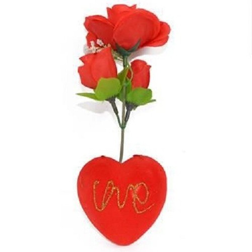 Rosa rossa artificiale con - rossa,