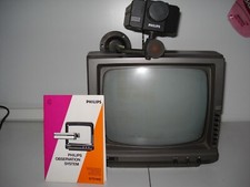 TV PHILIPS B/n VINTAGE CON TELECAMERA VIDEOSORVEGLIANZA