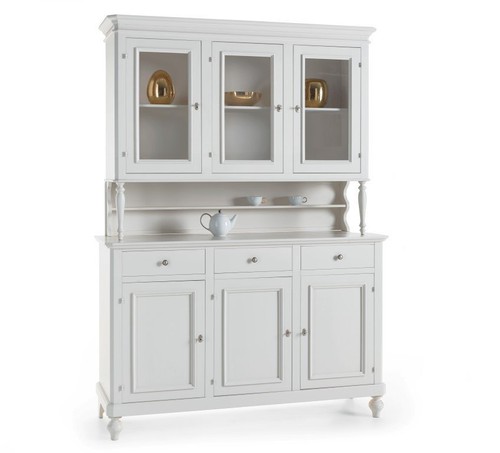 Credenza cristalliera bianca - credenza,