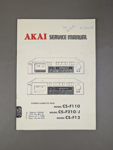 Akai model f110 f210 j - akai, cs-f110,
