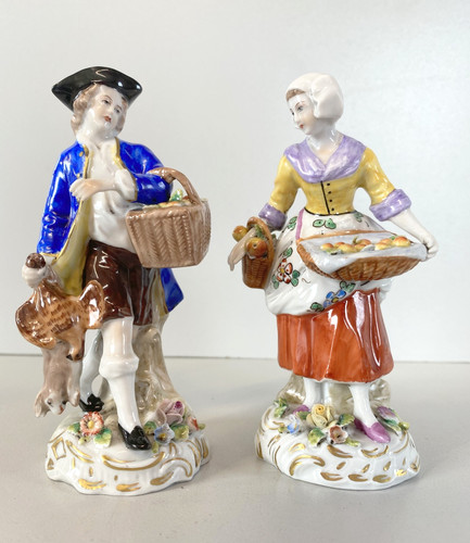 Coppia statuine porcellana - statuine,