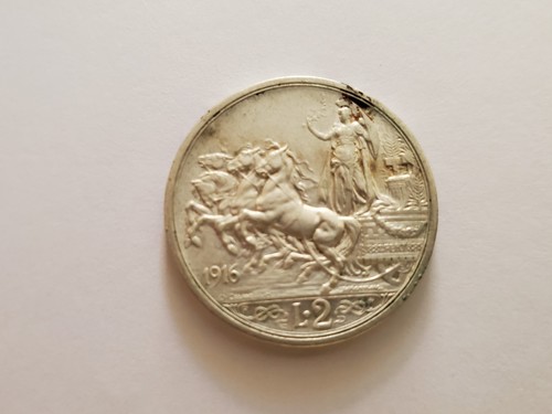 Lire 1916 argento quadriga - 2,