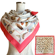 HERMES Carre 90 "PLUMES" 100%