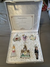 Vecchio Mondo Natale MATRIMONIO / ORNAMENTI Sposa (6) Set Pezzi - Vetro Soffiato NUOVO