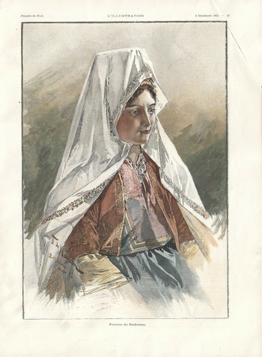 Stampa antica betlemme giovane - antica,