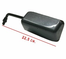 SPECCHIO BASSO SINISTRO IN CARBONIO PER MOTO ATTACCO DA 10 mm.