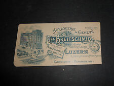 1800 SVIZZERA OROLOGERIA M.CE BREITSCHMID PRIMA CLASSE OROLOGIAIO LUCERNA