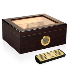 Humidor per Sigari Cedro Spagnolo Humidor Sigari Fatto Mano Digitale Igrometro