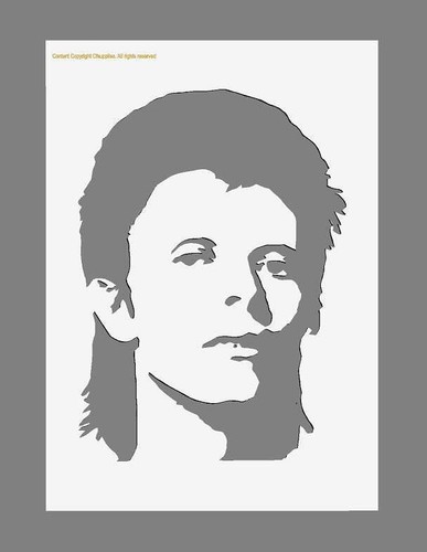 David bowie mylar stencil - bowie,