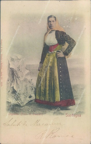 T162 cartolina costume - cartolina,