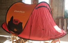 Tenda Quechua 2 Seconds rossa arancione