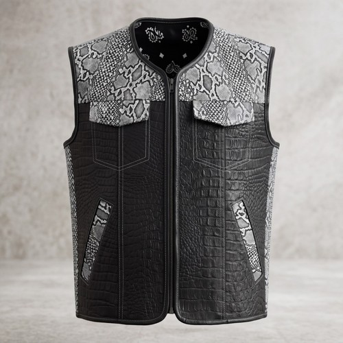 Gilet motociclista pelle - da, in
