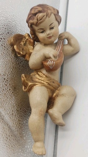 Angelo con liuto legno - angelo,