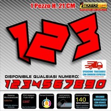Adesivi numeri gara M10 numero