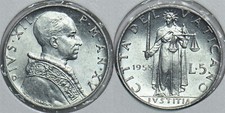 Vaticano 1953 lire 299020 - vaticano, 5
