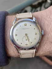 Orologio Watch Eterna Matic Automatic Bumper Steel Military Vintage Swiss