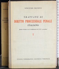 TRATTATO DI DIRITTO PROCESSUALE PENALE ITALIANO. VOL 1. MANZINI. UTET.
