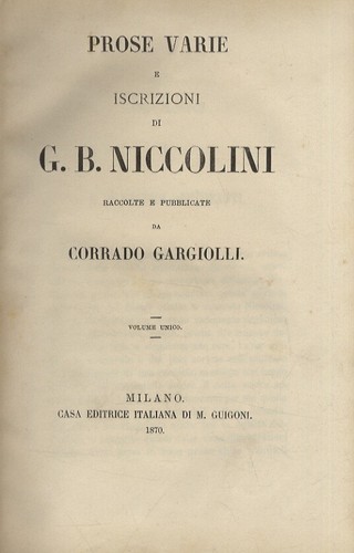 Prose varie iscrizioni - prose, (...)