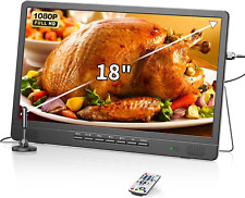 portable tv, mini TV LCD da 18 pollici con sintonizzatore DVB/T2, TV da 12 V, HD