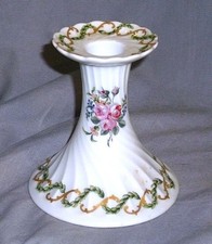 Portacandele Candelabro Limoges, Haviland, Fiori Ghirlande Oro, 10,3 cm