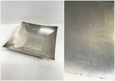 BOWL FRUTTIERA VASSOIO ACCIAIO QUADRATO Sambonet DESIGN LINEA "Q" 24 X 24 cm '70