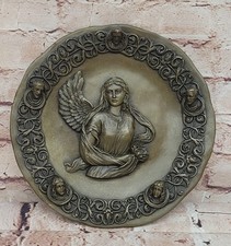 Vintage Appello Guardian Angelo Statua Figura Cherubino Memoriale Ricordo Decoro