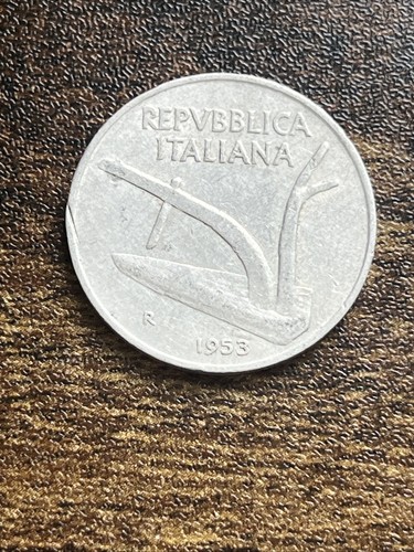 1953 italy ten lire plough - 1953, 10