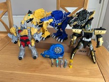 Power Ranger 6x Deluxe Dino Charge Megazords e zords più 5 caricabatterie rari