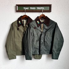 Giacca casual uomo tela cerata olio risvolto corto contorno Spey Jacket