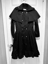 Abito cappotto teatro vittoriano a scelta taglia M nero gotico Lolita steampunk notturno