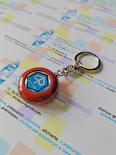 Portachiavi in legno laccato simil radica marchio Piaggio Vespa vintage resinato