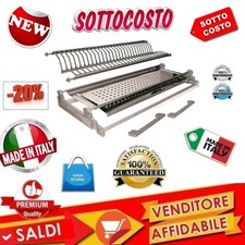 SCOLAPIATTI CON TELAIO ACCIAO INOX COLAPIATTI BASE VASCHETTA RACCOGLI GOCCE