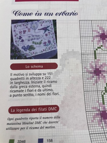 Schema punto croce erbario - schema,