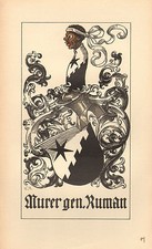 1880 ARMORIAL FAMILY CREST PRINT ~ MURATORE detto RUMAN ~ BASEL