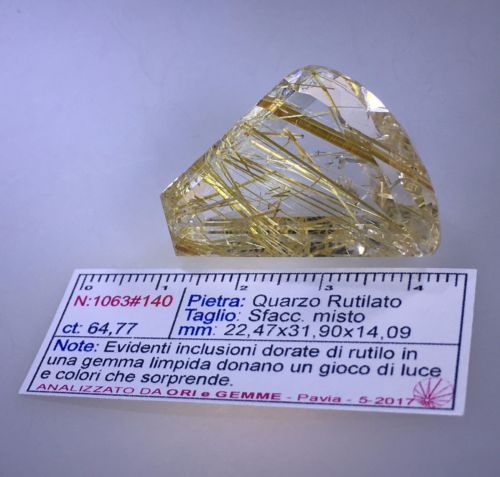 Quarzo rutilato - , (gemma)