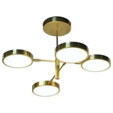 Lampadario Sistema di Piattelli Design, sospensione a 4 paralumi metà secolo ...