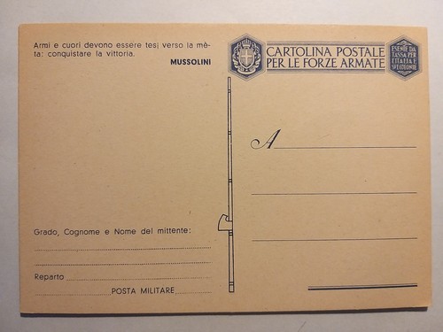 Cartolina postale per forze - cartolina,