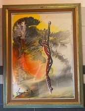 Quadro A Olio Su Tavola Con Cornice E Certificato Gino Falzon Sage Vernis