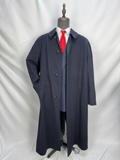 Cappotto tuta uomo vintage originale Loden classico lana blu navy US 46R 48R
