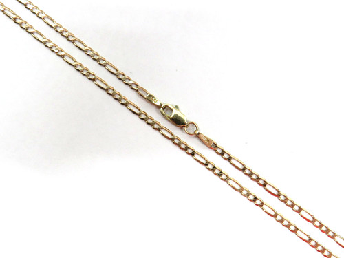 Collana catena figaro oro 14k - collana,