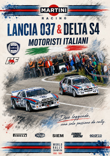 Poster lancia 037 delta - delta, s4