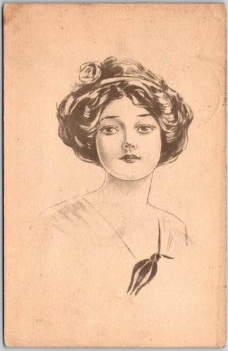 Cartolina bella giovane - bella, donna