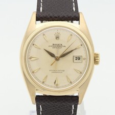 Rolex Oyster Perpetual Date "Ovettone" "Bubbleback" Ref.6075 Full Gold 18K