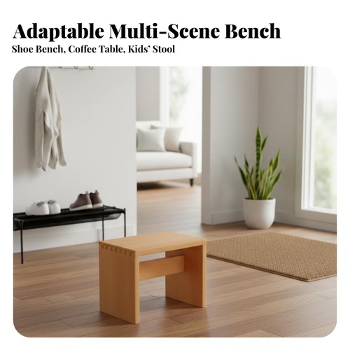 Sgabello basso legno design - in,