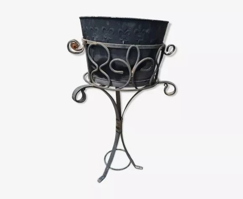 Vaso piedistallo ferro - su,