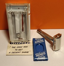 Rasoio Di Sicurezza, Vintage British Razor, Gillette Rocket Flare Tip 