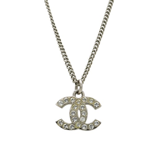 Collana con ciondolo - , strass
