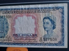 Raro 1 dollaro 1953 Borneo