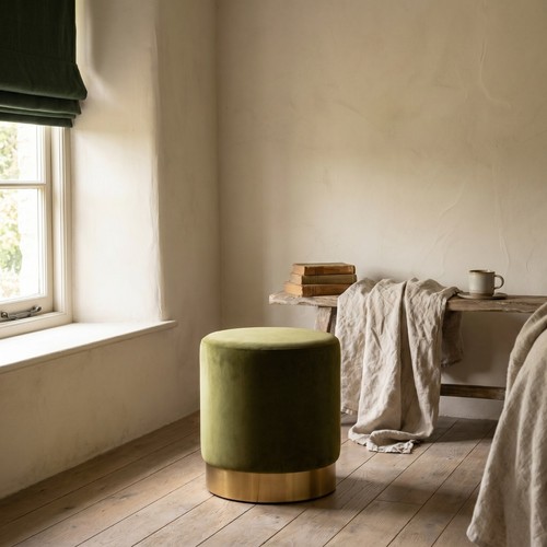 Pouf art decò - decò, velluto